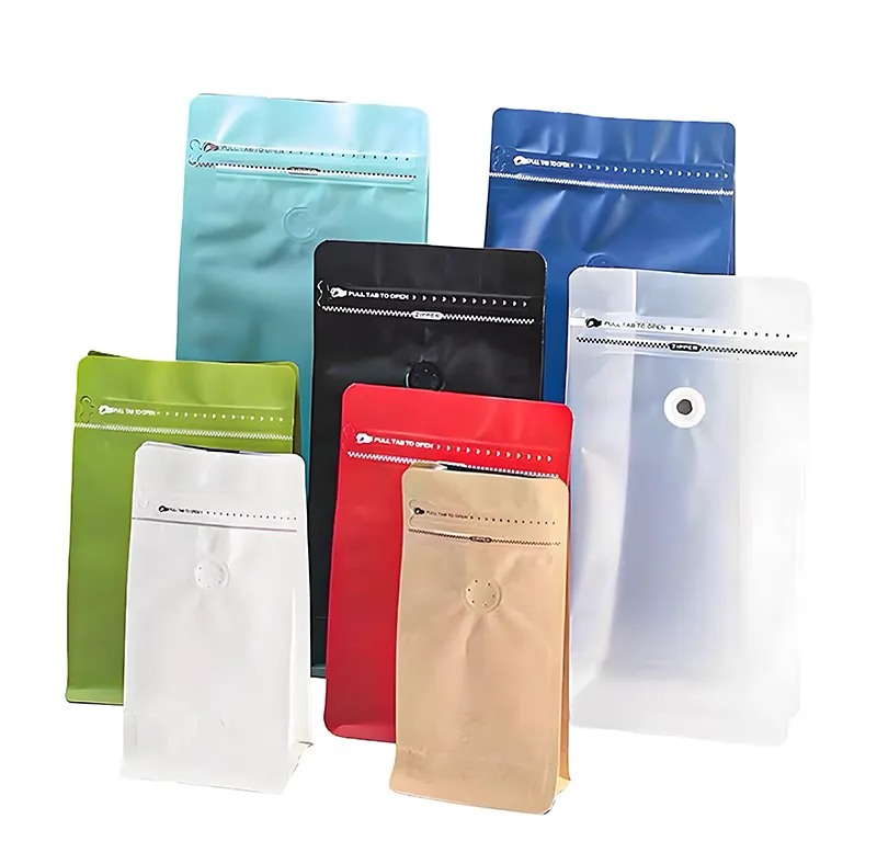 Eight-side seal coffee bag dimensions diagram