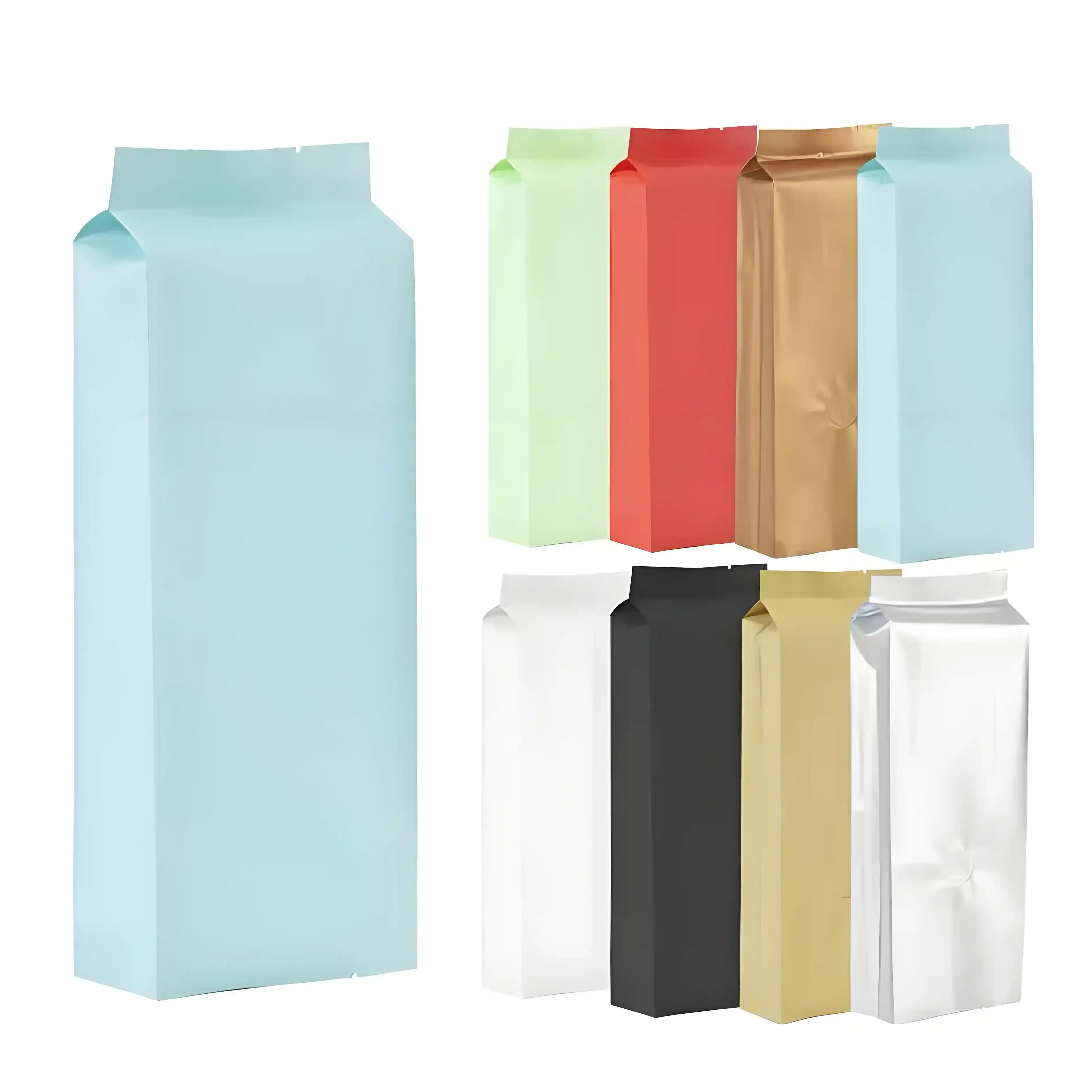 Back-seal coffee bag size chart